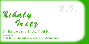 mihaly iritz business card